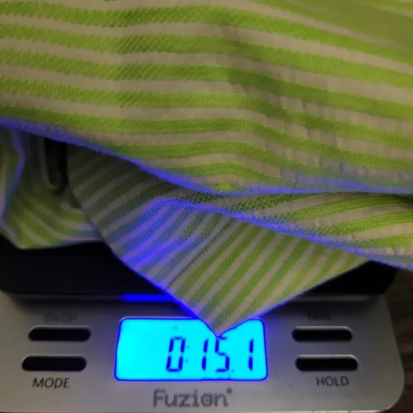 Lafayette 148 New York Womens Blazer Jacket 10 Lime Green Striped Cotton Linen - Picture 10 of 10